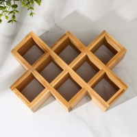 Подставка для бутылок Доляна, 24,5&times;17&times;6,2 см, бамбук