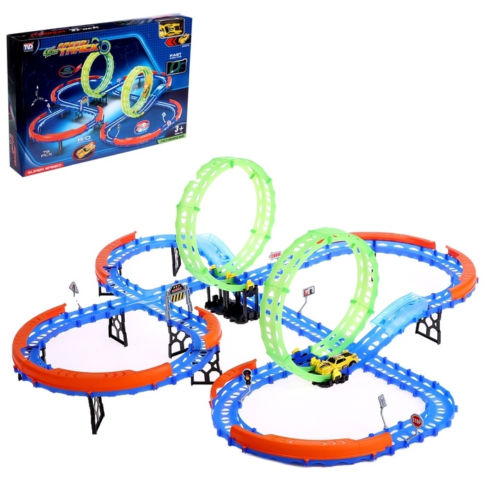 Автотрек «Супер скорость», мёртвая петля, работает от батареек Автотрек «Супер скорость», мёртвая петля, работает от батареек