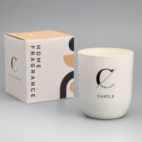 Свеча ароматическая "Home Fragrance", ирис и сладости, белая, 7х8 см Свеча ароматическая "Home Fragrance", ирис и сладости, белая, 7х8 см