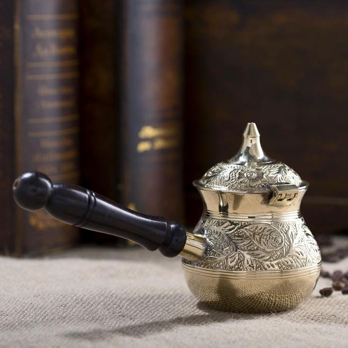 Турка с крышкой Турка с крышкой "Золотые узоры" латунь 250 мл