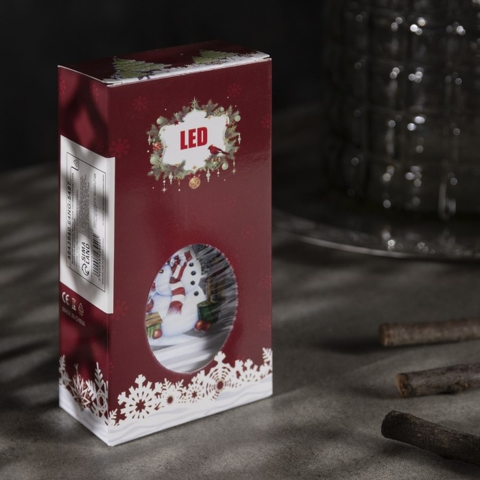 Светодиодная фигура «Фонарь со снеговиком» 7 × 13 × 3.5 см, пластик, батарейки AG13х3 (в комплекте), свечение тёплое белое Светодиодная фигура «Фонарь со снеговиком» 7 × 13 × 3.5 см, пластик, батарейки AG13х3 (в комплекте), свечение тёплое белое