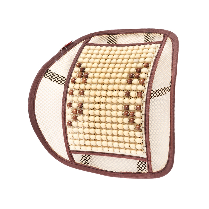 Ортопедическая спинка на сиденье с массажером, 40&times;40 см, бежевый