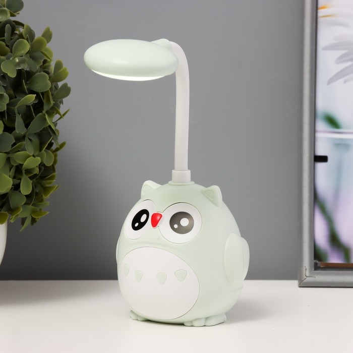 Ночник Ночник "Сова" LED 3Вт USB АКБ фисташковый 8,5х7х20 см