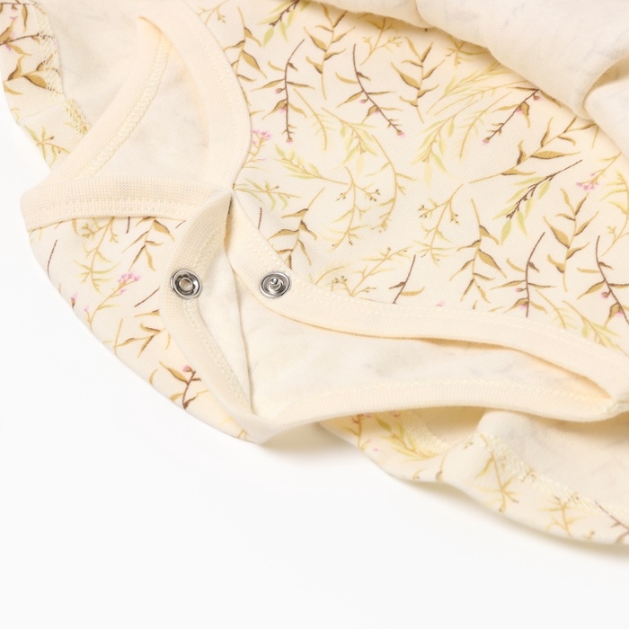 Боди-платье с шапочкой детское MINAKU "Nature", цвет бежевый, рост 68-74 см