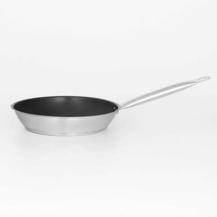 Сковорода из нержавеющей стали Hanna Kn&ouml;vell, d=26 см, h=5 см, толщина стенки 0,6 мм, длина ручки 25 см, антипригарное покрытие, индукция