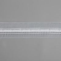 Шторная лента классическая, органза, 2,5 см, 100 &plusmn; 1 м, цвет прозрачный