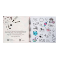 Альбом для стикеров 195 х 195 мм, 25 листов на гребне "Селфи", обложка мелованный картон, блок самоклеющаяся бумага 80 г/м2 Альбом для стикеров 195 х 195 мм, 25 листов на гребне "Селфи", обложка мелованный картон, блок самоклеющаяся бумага 80 г/м2