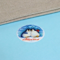 Новый год. Наклейки в рулоне "Пингвины", 500 шт, 3,8 х 3,8 см Новый год. Наклейки в рулоне "Пингвины", 500 шт, 3,8 х 3,8 см