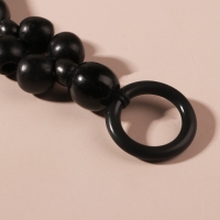 Ручки для сумки, 2 шт, вощёный шнур/дерево, 44 × 4 см, цвет чёрный Ручки для сумки, 2 шт, вощёный шнур/дерево, 44 × 4 см, цвет чёрный