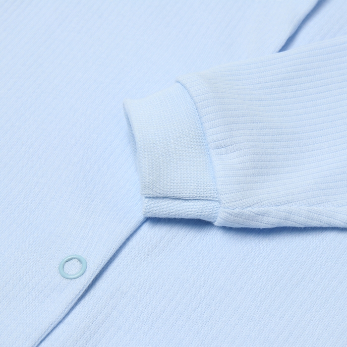 Комбинезон детский с закрытыми ножками, цвет голубой, рост 62