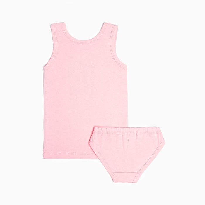 Комплект для девочки (майка, трусы), цвет розовый, рост 110 см Комплект для девочки (майка, трусы), цвет розовый, рост 110 см