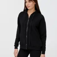 Толстовка унисекс оверсайз на молнии Zippy Terry, черная, размер XL/XXL