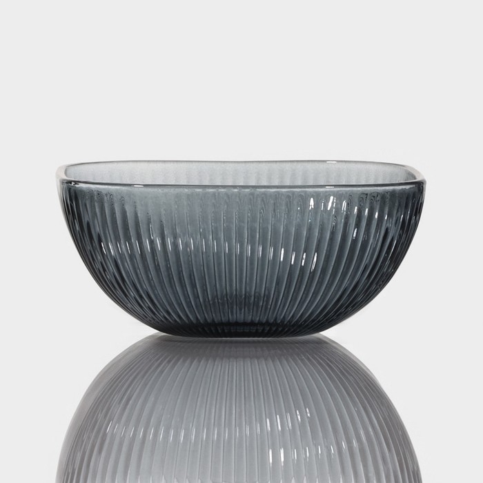 Набор стеклянной посуды «Мави», 6 предметов: 2 миски 350 мл, 2 стакана 250 мл, салатник 800 мл, тарелка d=20,8 см, цвет серый Набор стеклянной посуды «Мави», 6 предметов: 2 миски 350 мл, 2 стакана 250 мл, салатник 800 мл, тарелка d=20,8 см, цвет серый