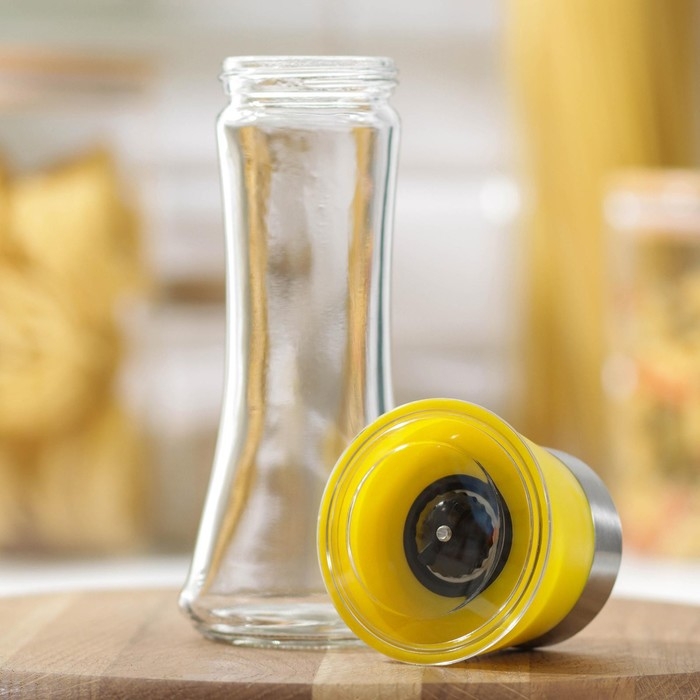 Мельница для специй Доляна &laquo;Модерн&raquo;, 200 мл, 6,5&times;19 см, цвет жёлтый