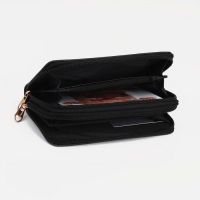 Кошелёк женский на молниях, цвет чёрный Кошелёк женский на молниях, цвет чёрный