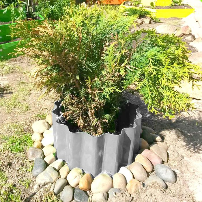 Ограждение для клумбы, 110 &times; 24 см, оцинкованное, &laquo;Волна&raquo;, Greengo