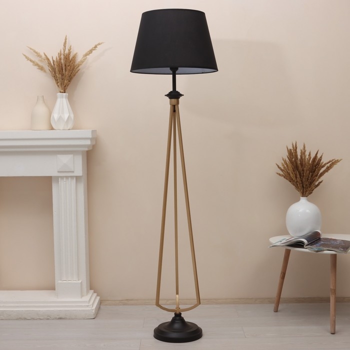 Торшер 19109/1 E27 40Вт черно-золотой 45х45х162 см