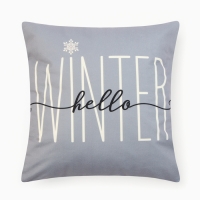 Набор декоративных наволочек Этель "Hello, winter" 40*40 см - 4 шт, 100% п/э, велюр