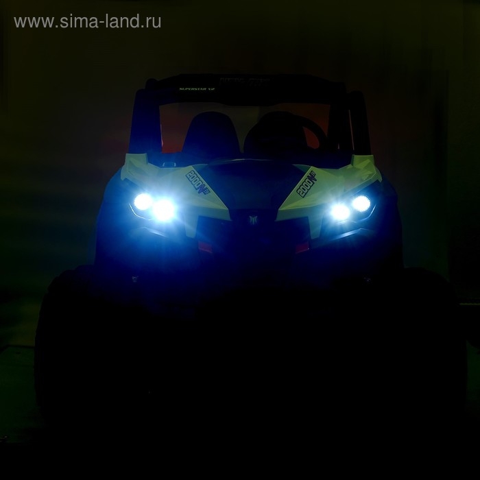 Электромобиль &laquo;БАГГИ&raquo;, полный привод 4WD, кожаное сидение, цвет белый
