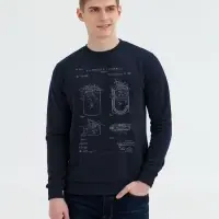 Свитшот Old Patents. Lighter, темно-синий, размер XL