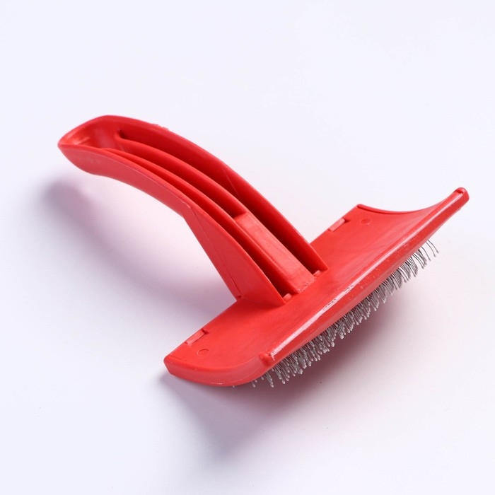 Пуходерка с каплями, эргономичная ручка, 10 х 15 см, красная Пуходерка с каплями, эргономичная ручка, 10 х 15 см, красная