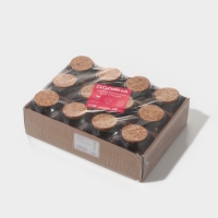 Набор баночек стеклянных для специй с пробковой крышкой Доляна «Парфе», 200 мл, 7×7×8,5 см, 12 шт Набор баночек стеклянных для специй с пробковой крышкой Доляна «Парфе», 200 мл, 7×7×8,5 см, 12 шт