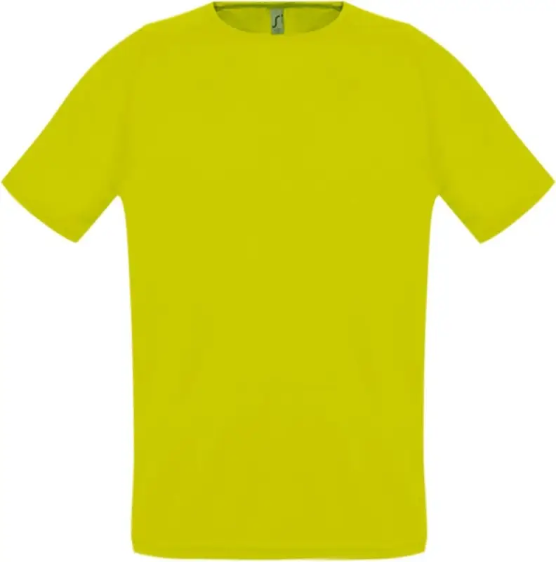 Футболка унисекс Sporty 140 желтый неон, размер XXs