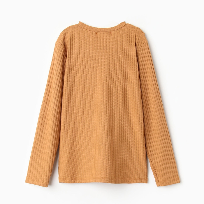 Лонгслив для девочки, цвет горчица, рост 146 см