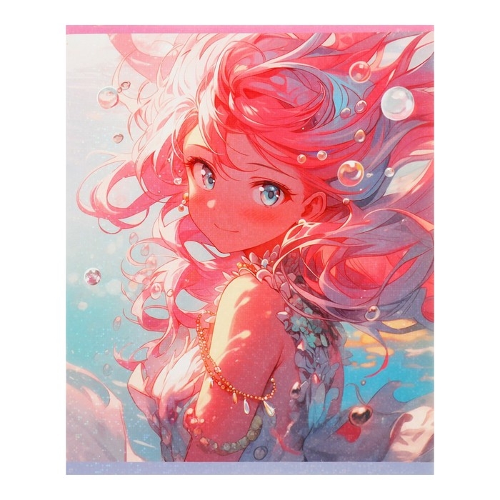 Комплект тетрадей из 5 штук 48 листов в клетку Calligrata TOP Комплект тетрадей из 5 штук 48 листов в клетку Calligrata TOP "Подводная сказка", обложка мелованный картон, голографическая ламинация, блок офсет