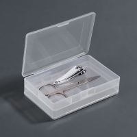 Органайзер для хранения, с крышкой, двусторонний, 10,2 &times; 7 &times; 3,2 см, цвет белый