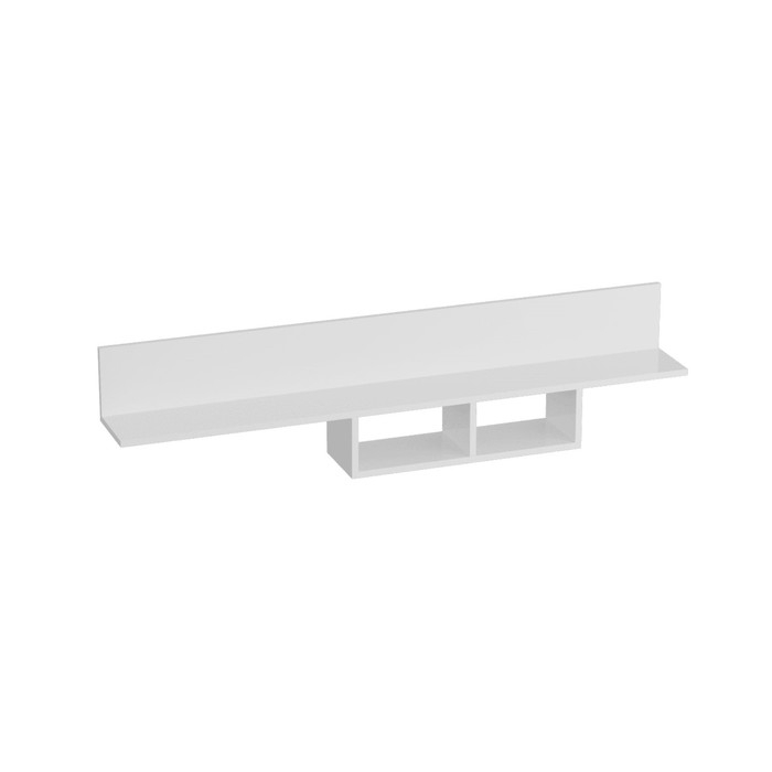 Полка"Кёльн", 1380х180х320, Белый Аляска/Белый глянец