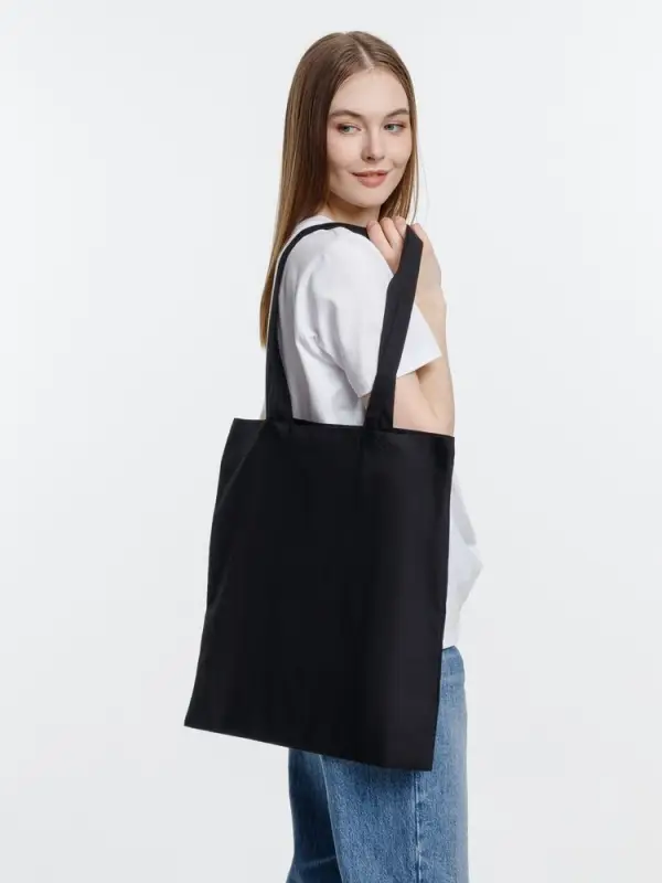 Холщовая сумка Optima 135, черная Холщовая сумка Optima 135, черная