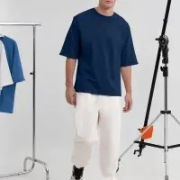 Футболка оверсайз унисекс Kosmos 2.0, темно-синяя, размер M/L