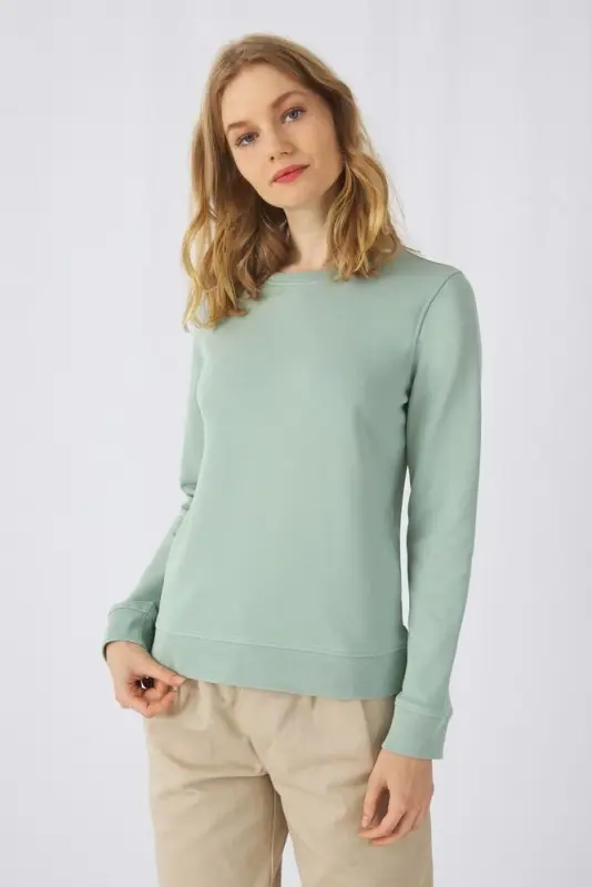 Свитшот женский BNC Inspire (Organic), коричневый (мокко), размер XS