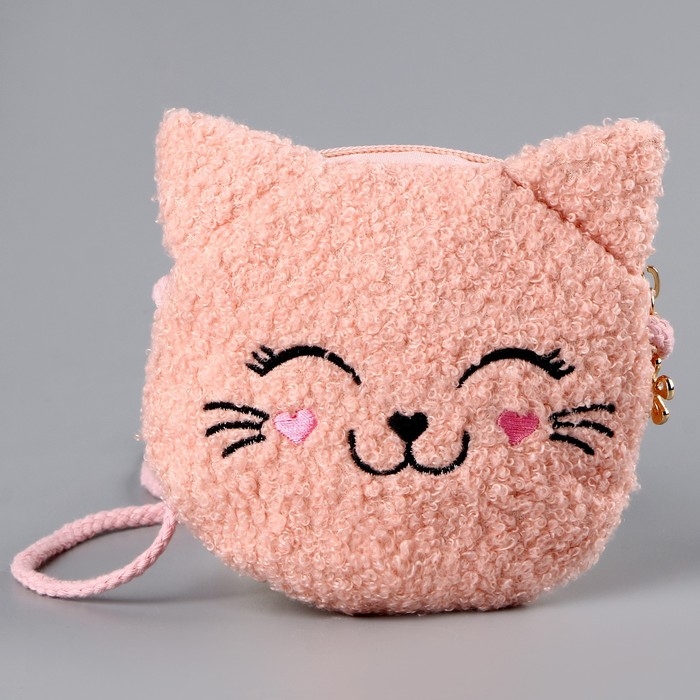 Сумка детская мягкая Сумка детская мягкая "Котёнок", 15*13 см, цвет розовый