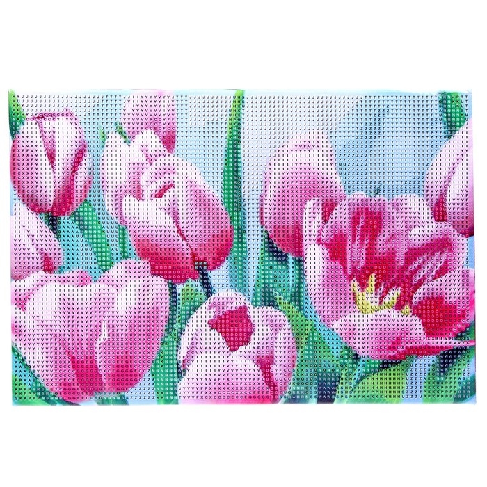 Алмазная мозаика на подрамнике с полным заполнением «Букет тюльпанов», 20 х 30 см Алмазная мозаика на подрамнике с полным заполнением «Букет тюльпанов», 20 х 30 см