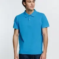 Рубашка поло мужская Virma Premium, бирюзовая, размер M