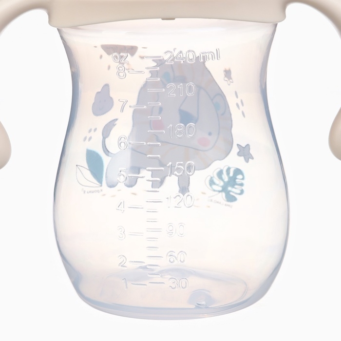 Бутылочка для кормления Крошка Я «Baby time collection», широкое горло, от 6 мес., 240 мл, цвет бежевый Бутылочка для кормления Крошка Я «Baby time collection», широкое горло, от 6 мес., 240 мл, цвет бежевый