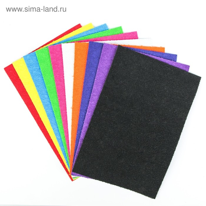 Набор Набор "Пенка травка" А4, 10 листов, 10 цветов, толщина 2 мм