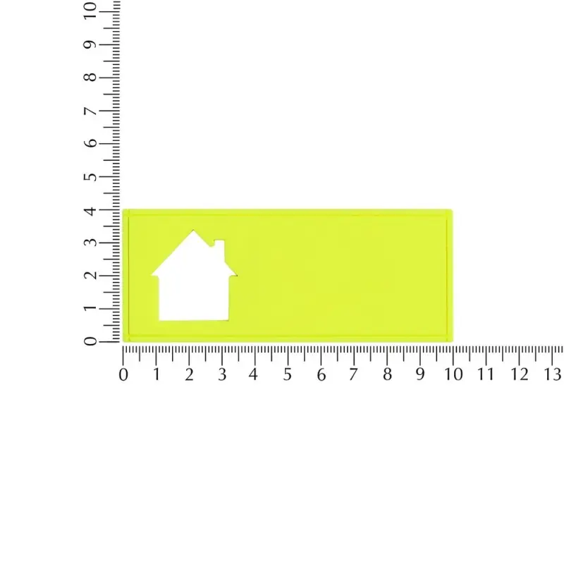 Лейбл из ПВХ с вырубкой &laquo;Дом&raquo;, желтый неон