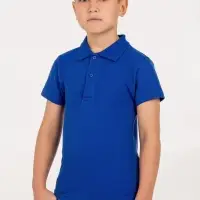 Рубашка поло детская Virma Kids, ярко-синяя, 8 лет