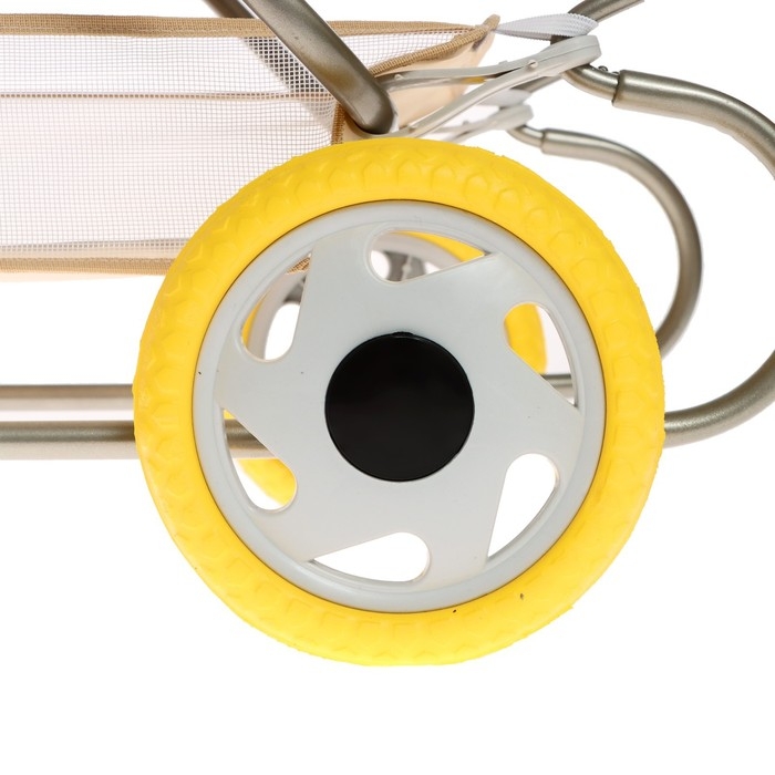 Коляска кукольная №6, цвет бежевый Коляска кукольная №6, цвет бежевый