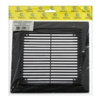 Решетка вентиляционная "ВИЕНТО" 2121ВР, 210х210 мм, с сеткой, разъемная, черная