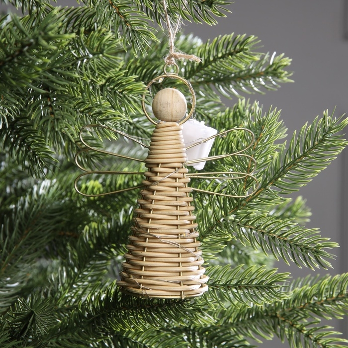 Светодиодная фигура подвесная &laquo;Ангел&raquo; 14х11х5 см см, 10 LED, батарейки АG13 (в комплекте), свечение теплое белое