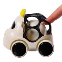 Машинка - погремушка &laquo;Коровка&raquo;, с эластичными элементами, Крошка Я