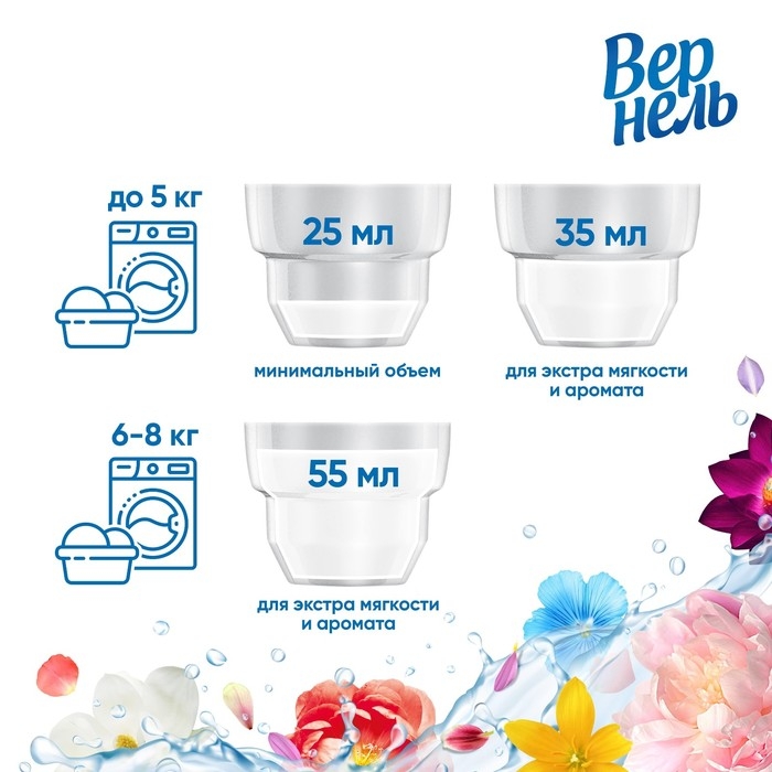 Кондиционер для белья Vernel &laquo;Дивная магнолия&raquo;, 0.87 л