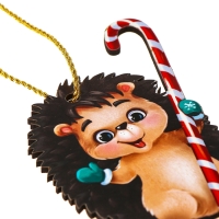 Ёлочная деревянная подвеска &laquo;Новый год! Милый ёжик&raquo;