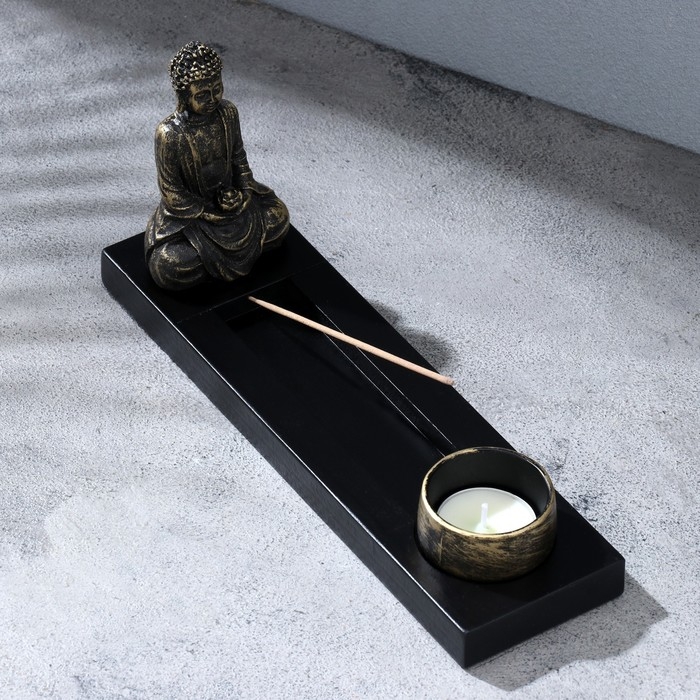 Подставка для благовоний Подставка для благовоний "Всех благ", 24 х 7 х 11 см, бетон