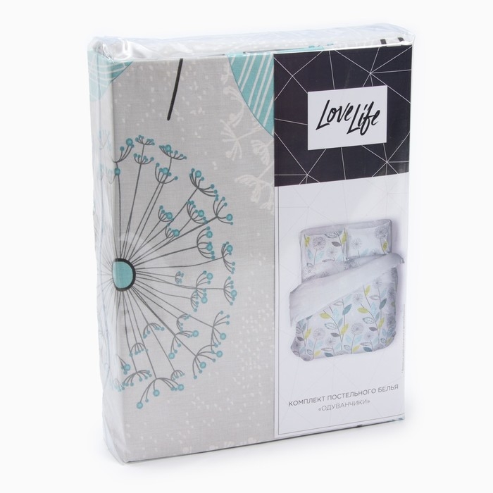 Постельное бельё LoveLife евро Постельное бельё LoveLife евро "Одуванчики" 225х215см, 240х220см, 50х70см-2шт, хлопок, бязь, 125г/м2
