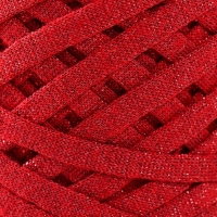 Трикотажная пряжа "Риббон" с люрексом 85м/170±5 гр (Красный, люрекс: Красный) Трикотажная пряжа "Риббон" с люрексом 85м/170±5 гр (Красный, люрекс: Красный)